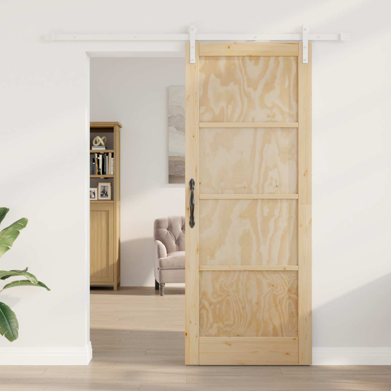 Drzwi przesuwne Naturalne i białe 83 x 211 cm