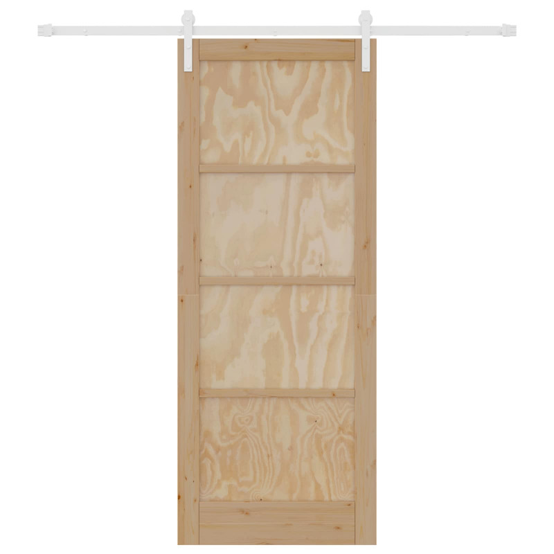 Drzwi przesuwne Naturalne i białe 83 x 211 cm