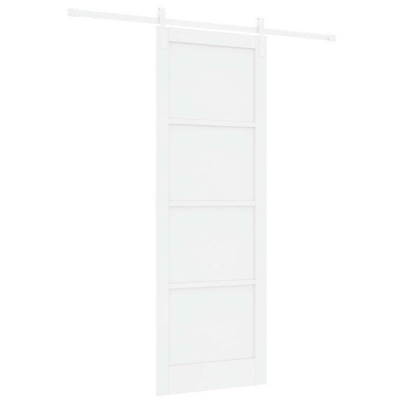 Drzwi przesuwne Biały 83 x 232 cm Lite drewno sosnowe