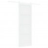 Drzwi przesuwne Biały 83 x 232 cm Lite drewno sosnowe