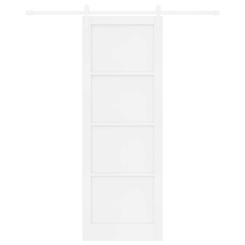 Drzwi przesuwne Biały 83 x 232 cm Lite drewno sosnowe
