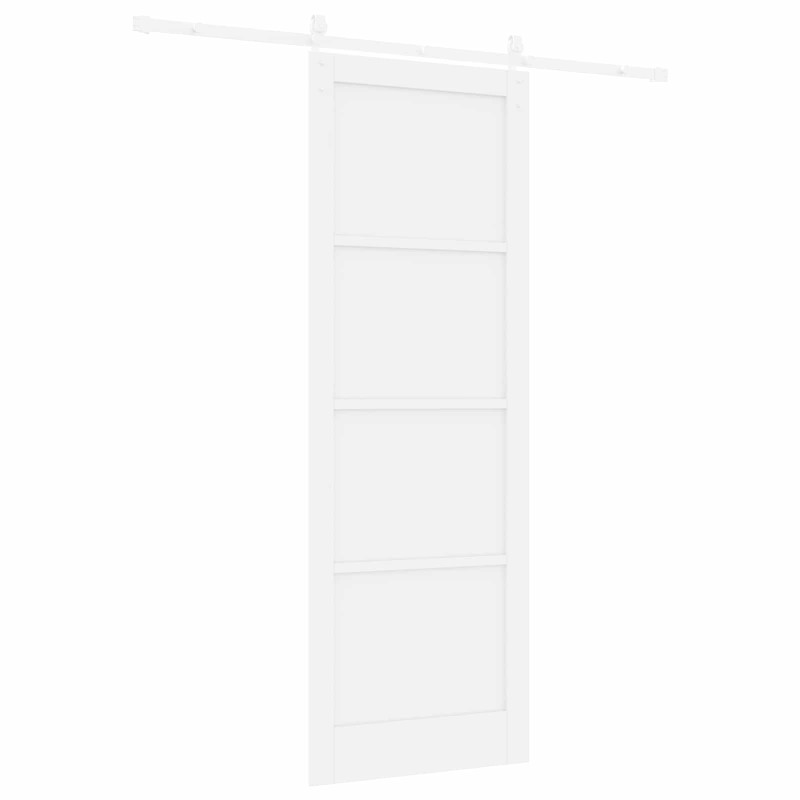 Drzwi przesuwne Biały 83 x 232 cm Lite drewno sosnowe