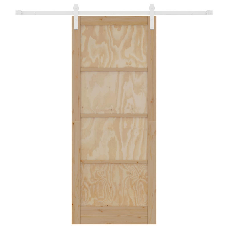 Drzwi przesuwne Naturalne i białe 86 x 211 cm