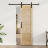 Drzwi przesuwne naturalny 61 x 198,5 cm Lite drewno sosnowe