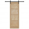 Drzwi przesuwne naturalny 73,5 x 211 cm Lite drewno sosnowe