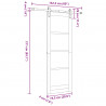 Drzwi przesuwne naturalny 73,5 x 211 cm Lite drewno sosnowe