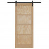 Drzwi przesuwne naturalny 83 x 202 cm Lite drewno sosnowe