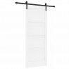 Drzwi przesuwne Biały 83 x 202 cm Lite drewno sosnowe