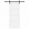 Drzwi przesuwne Biały 83 x 202 cm Lite drewno sosnowe