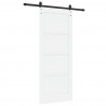 Drzwi przesuwne Biały 83 x 202 cm Lite drewno sosnowe