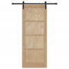 Drzwi przesuwne naturalny 83 x 211 cm Lite drewno sosnowe