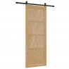 Drzwi przesuwne naturalny 83 x 211 cm Lite drewno sosnowe