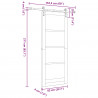 Drzwi przesuwne naturalny 83 x 211 cm Lite drewno sosnowe