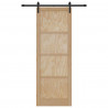 Drzwi przesuwne naturalny 83 x 232 cm Lite drewno sosnowe