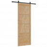Drzwi przesuwne naturalny 83 x 232 cm Lite drewno sosnowe