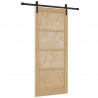 Drzwi przesuwne naturalny 86 x 198,5 cm Lite drewno sosnowe