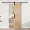 Drzwi przesuwne naturalny 61 x 198,5 cm Lite drewno sosnowe