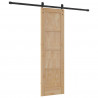 Drzwi przesuwne naturalny 61 x 198,5 cm Lite drewno sosnowe