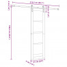 Drzwi przesuwne naturalny 61 x 198,5 cm Lite drewno sosnowe