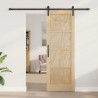 Drzwi przesuwne naturalny 73,5 x 211 cm Lite drewno sosnowe