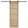 Drzwi przesuwne naturalny 73,5 x 211 cm Lite drewno sosnowe