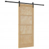 Drzwi przesuwne naturalny 83 x 202 cm Lite drewno sosnowe