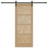 Drzwi przesuwne naturalny 83 x 202 cm Lite drewno sosnowe