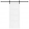 Drzwi przesuwne Biały 83 x 202 cm Lite drewno sosnowe