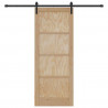 Drzwi przesuwne naturalny 83 x 211 cm Lite drewno sosnowe