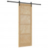 Drzwi przesuwne naturalny 83 x 232 cm Lite drewno sosnowe