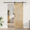 Drzwi przesuwne naturalny 83 x 232 cm Lite drewno sosnowe
