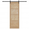 Drzwi przesuwne naturalny 83 x 232 cm Lite drewno sosnowe