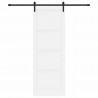 Drzwi przesuwne Biały 83 x 232 cm Lite drewno sosnowe