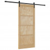 Drzwi przesuwne naturalny 86 x 198,5 cm Lite drewno sosnowe