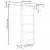 Drzwi przesuwne naturalny 86 x 198,5 cm Lite drewno sosnowe