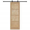 Drzwi przesuwne Naturalny i czarny 73,5 x 211 cm
