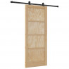 Drzwi przesuwne Naturalny i czarny 83 x 202 cm