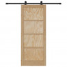 Drzwi przesuwne Naturalny i czarny 83 x 202 cm