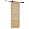 Drzwi przesuwne Naturalny i czarny 83 x 211 cm