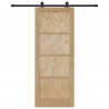 Drzwi przesuwne Naturalny i czarny 83 x 211 cm