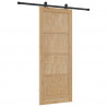 Drzwi przesuwne Naturalny i czarny 83 x 211 cm