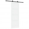 Drzwi przesuwne biały i czarny 83 x 232 cm Lite drewno sosnowe