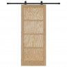 Drzwi przesuwne Naturalny i czarny 86 x 211 cm
