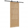 Drzwi przesuwne Naturalny i czarny 86 x 211 cm