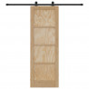 Drzwi przesuwne Naturalny i czarny 73,5 x 211 cm