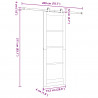 Drzwi przesuwne Naturalny i czarny 73,5 x 211 cm