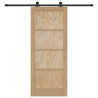 Drzwi przesuwne Naturalny i czarny 83 x 202 cm
