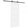 Drzwi przesuwne biały i czarny 83 x 202 cm Lite drewno sosnowe