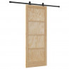 Drzwi przesuwne Naturalny i czarny 83 x 211 cm