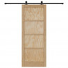 Drzwi przesuwne Naturalny i czarny 83 x 211 cm